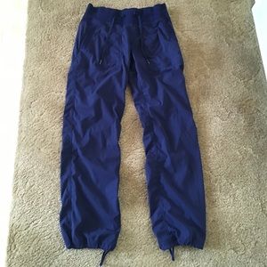 Blue unlined Lululemon studio pants size 8